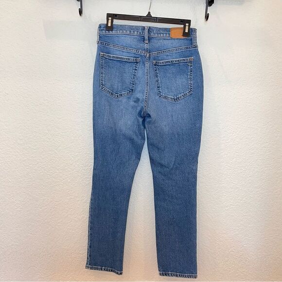 Madewell The Perfect Vintage Crop Jean in Gooding Wash: Knee-Rip Edition size 25 - Picture 3 of 16